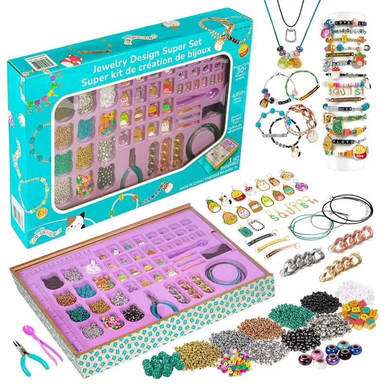 Squishmallow Jewelry Design Super Kit With Organized Storage Case 1