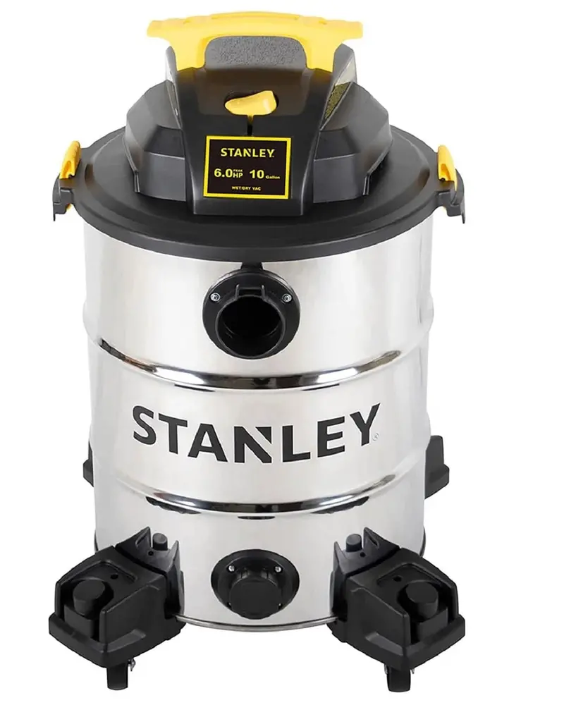 Stanley 10-Gallon Wet/Dry Vacuum – 6.0 Peak Hp, Stainless Steel Tank 1