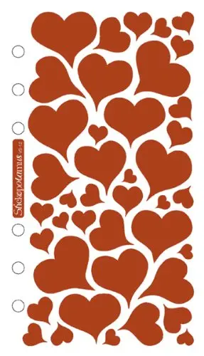 Sticko Foil Heart Decals – Classic Shimmer Sticker Pack 1
