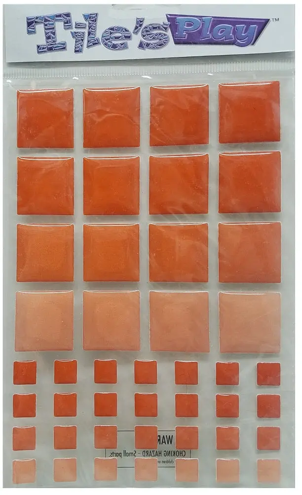 Sticko Tiles Dark Orange Square Play Stickers 1
