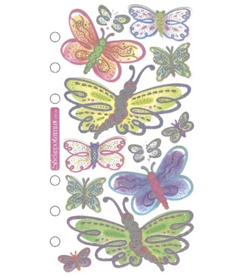 Sticko Vellum Butterfly Sticker Assortment 1