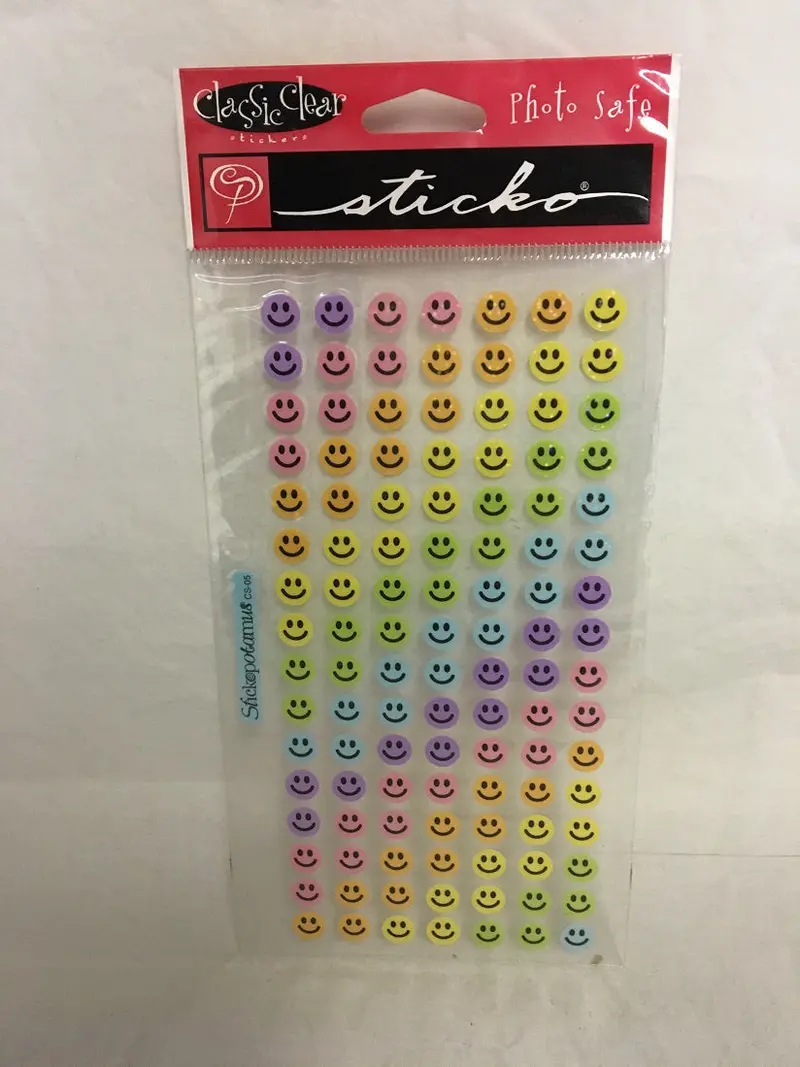 Stickopotamus Clear & Opal Jelly Sticker Collection – Smileys & Fun Designs 1