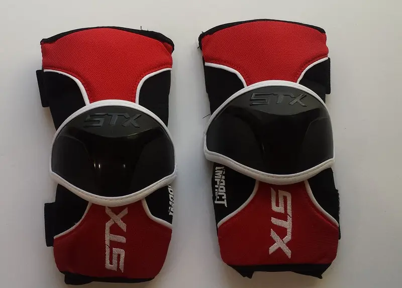 Stx Impact Arm Guard For Lacrosse Players – Small Size, Red 1