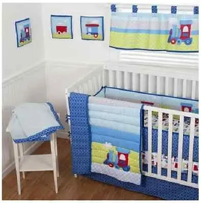 Sumersault Choo Choo 10-Piece Crib Bedding Collection 1