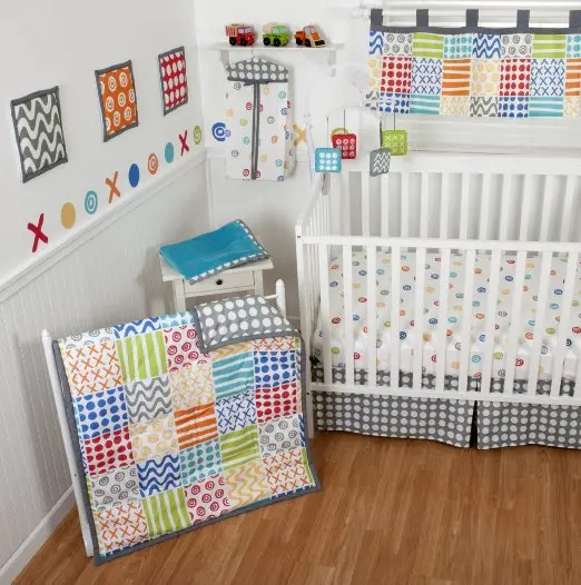 Sumersault Doodles Bright Crib Bedding Collection – 10-Piece Set (Discontinued) 1