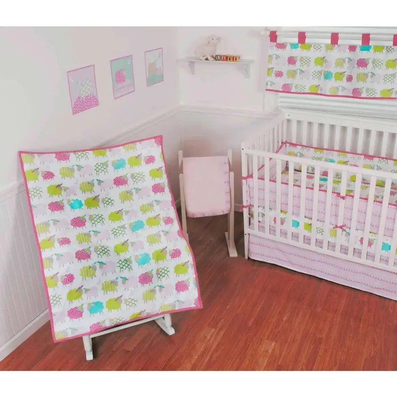 Sumersault Lamby Pie Crib Bedding Collection – 10-Piece Nursery Set 1