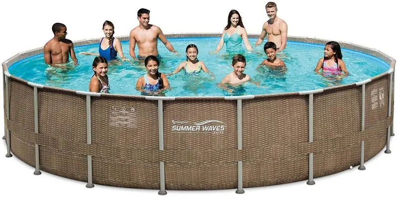 Summer Waves 20' X 48" Round Elite Frame Pool Set With Mosaic Design 1