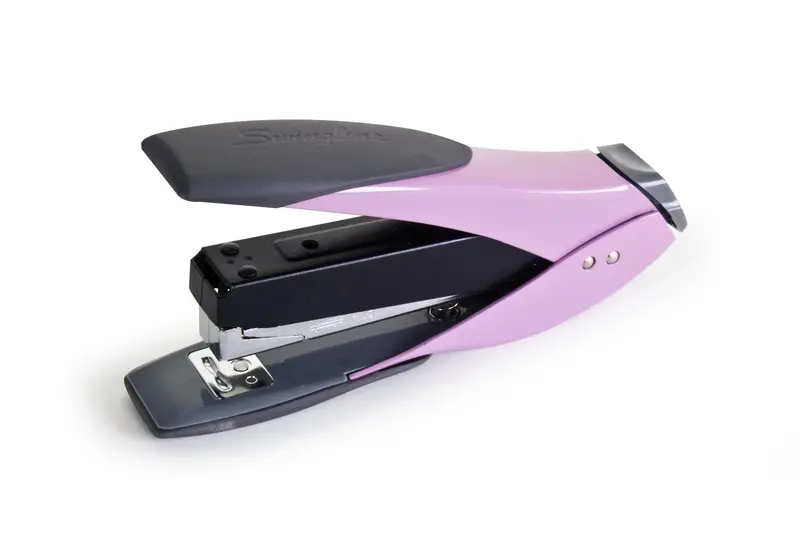 Swingline Smarttouch Compact Stapler – Pink Ribbon Edition, 25-Sheet Capacity, Gray/Pink 1