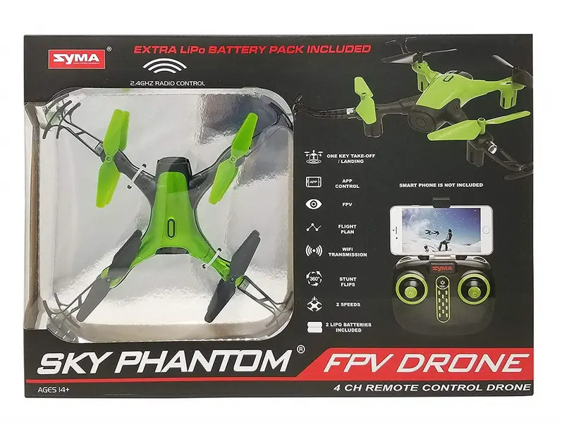 Syma Sky Phantom Fpv Drone – 4-Channel Remote-Controlled Quadcopter In Green 1