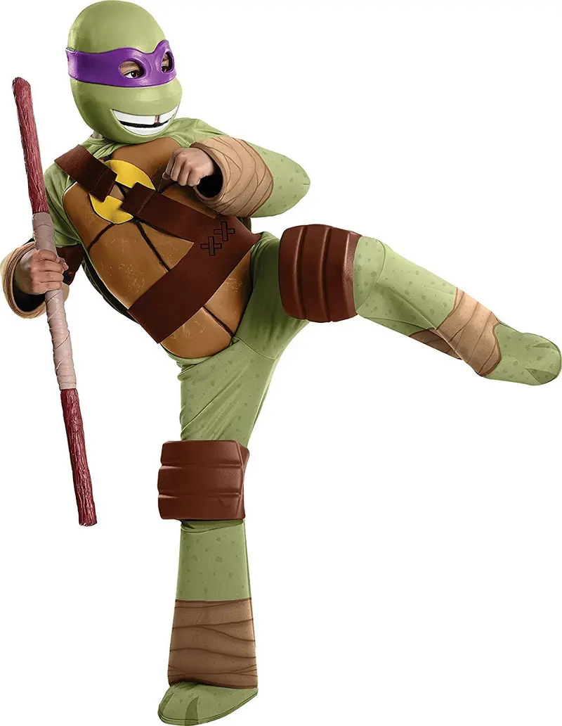 Teenage Mutant Ninja Turtles Deluxe Donatello Costume For Kids – Size Large (10–12) 1
