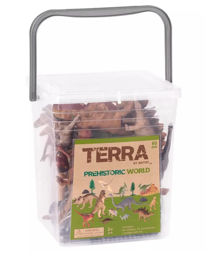 Terra Prehistoric World Playset – 60-Piece Dinosaur Adventure Set 1