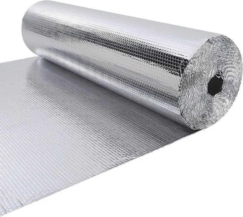 The Fellie Bubble Reflective Insulation Roll – Double-Sided Aluminum Foil With Foam Core, 3Mm Thick, 47" X 32Ft 1