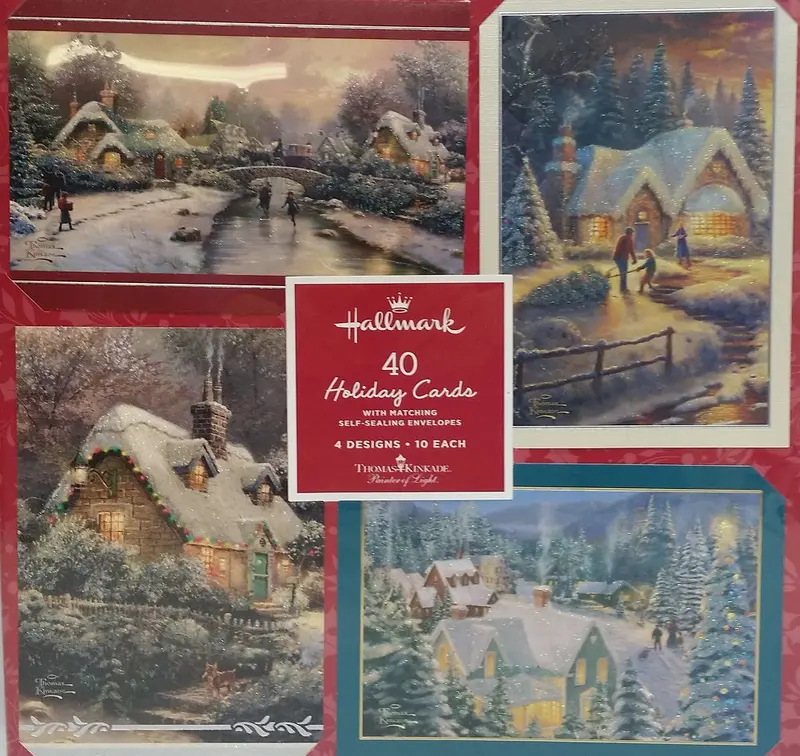 Thomas Kinkade Holiday Greeting Cards – Hallmark Painter Of Light Collection (40-Pack With Envelopes) 1