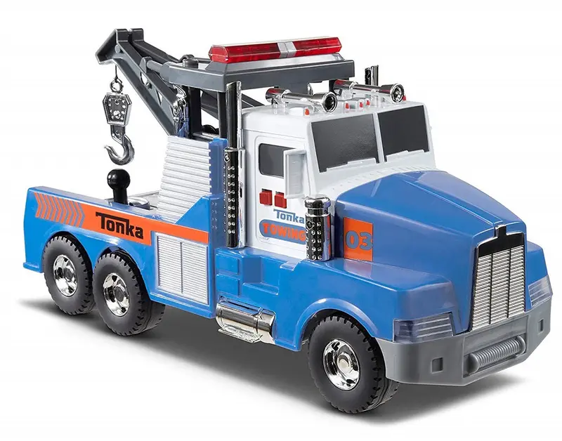 Tonka Mighty Motorized Tow Truck – Real Tough Blue Die-Cast Toy 1