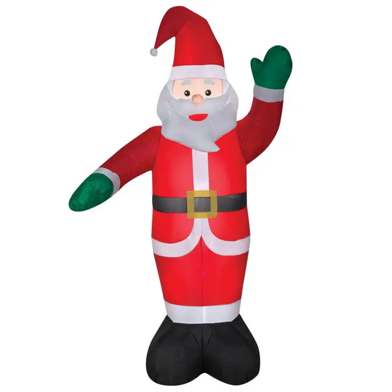 Trimming Traditions Waving Santa Inflatable – 6-Foot Airblown Holiday Decoration 1