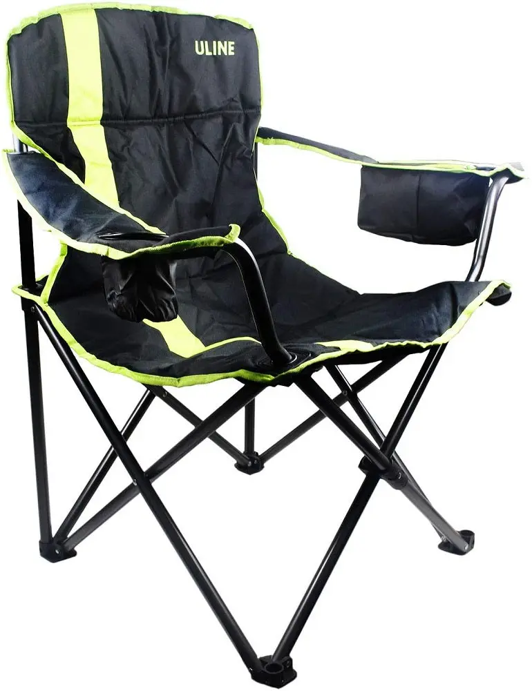 Uline Black And Lime Camp Folding Chair 1