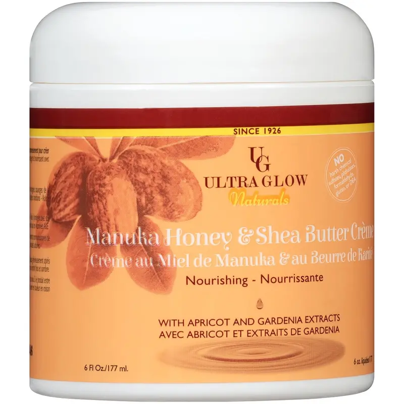 Ultra Glow Naturals Manuka Honey & Shea Butter Body Cream – 6 Fl Oz Nourishing Moisturizer 1