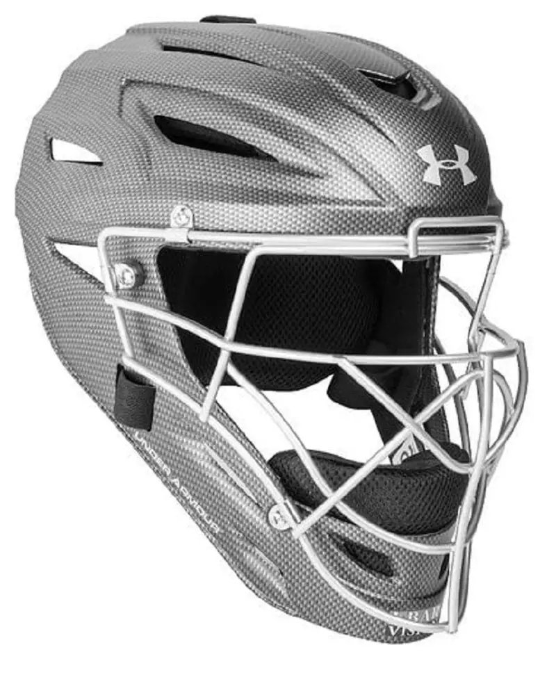 Under Armour Adult Carbon Tech Catcher Helmet – Black, Ages 12+ 1