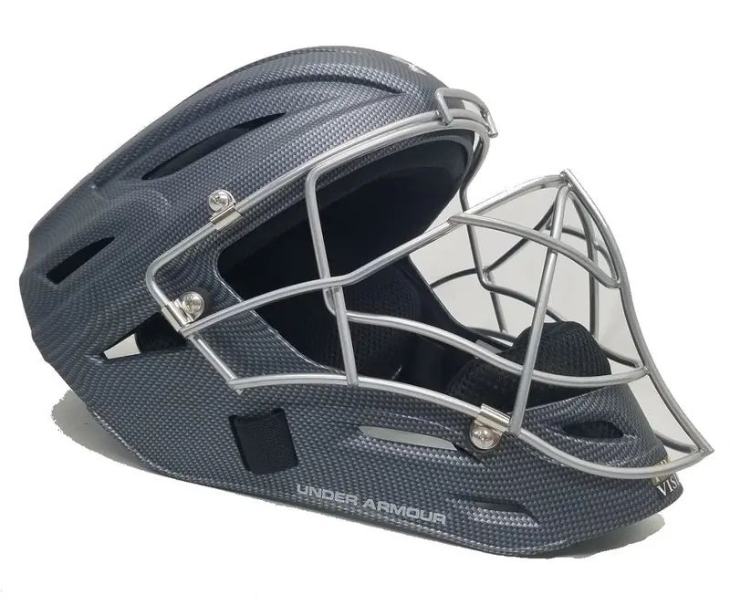 Under Armour Adult Carbon Tech Catcher Helmet – Navy, Ages 12+ 1