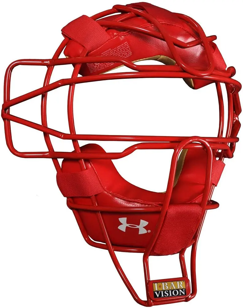 Under Armour Adult Pro Old-Style Catcher Mask – Scarlet Red 1