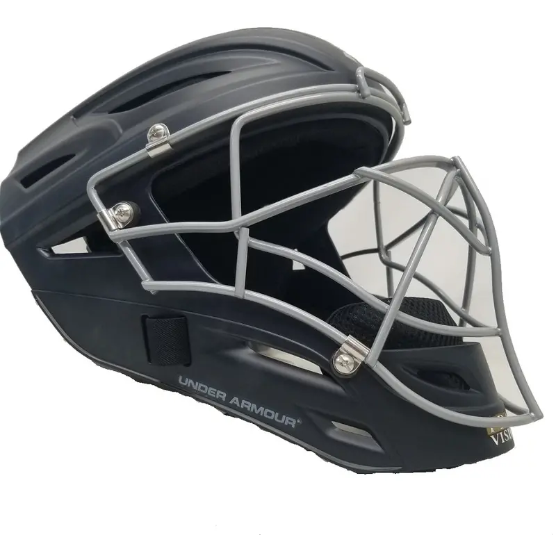 Under Armour Adult Pro-Style Catcher Helmet – Matte Navy, Ages 12+ 1