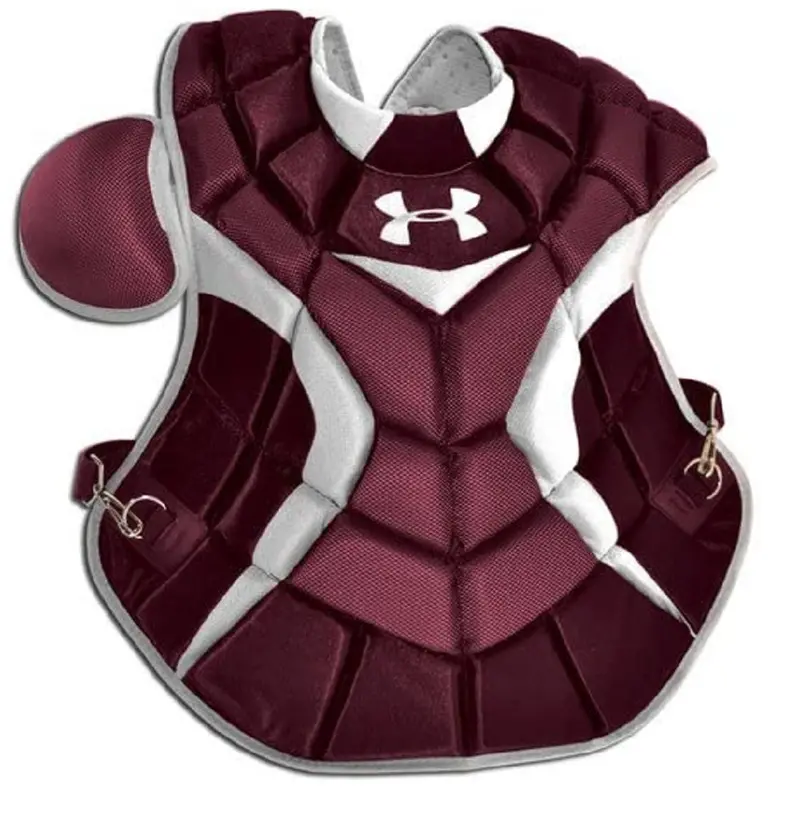 Under Armour Adult Professional Chest Protector – Maroon, 16.5 Inches 1
