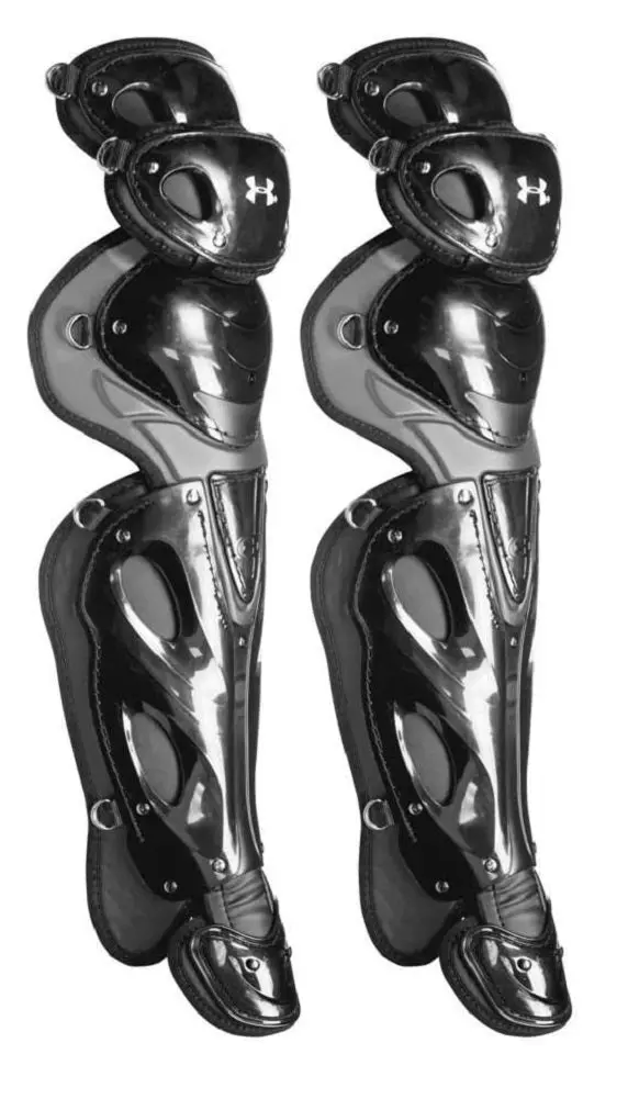 Under Armour Adult Speedform Pro Catcher Leg Guards – 16.5" Black 1