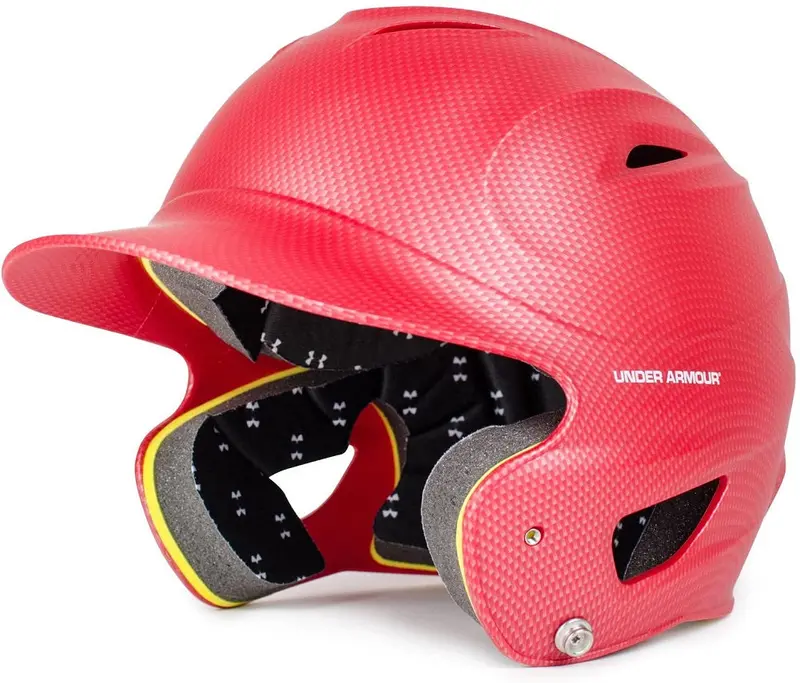 Under Armour Classic Carbon Tech Batting Helmet – Scarlet Red, Adult Size 1
