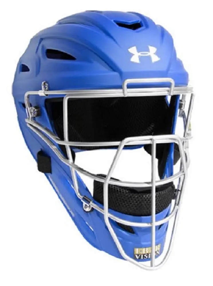 Under Armour Youth Pro Matte Catcher Helmet – Royal, Ages 7–12 1