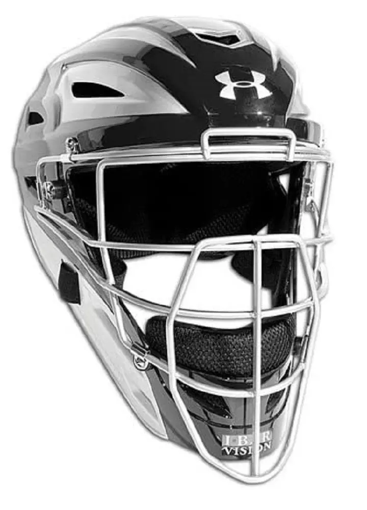 Under Armour Youth Pro Two-Tone Catcher Helmet – Black, Ages 7–12 1