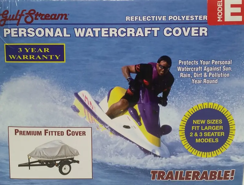 Universal Personal Watercraft Cover – Silver Fit For 3-Seater Models (133" X 49" X 40") 1