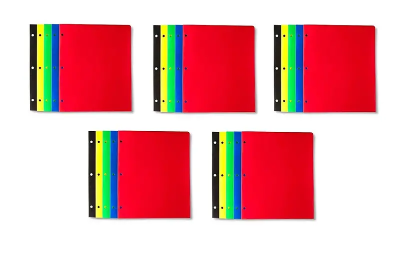 Up&Up 2-Pocket Plastic Portfolios – 25-Pack, Assorted Colors 1