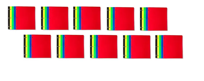Up&Up 50-Pack Assorted Color 2-Pocket Plastic Presentation Portfolios 1