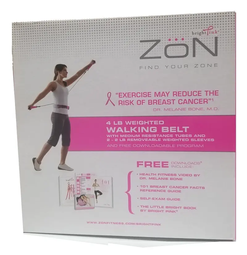 Wallec Zon Weighted Walking Belt With Air-Filled Tubes – Pink And Grey (Model 063481) 1
