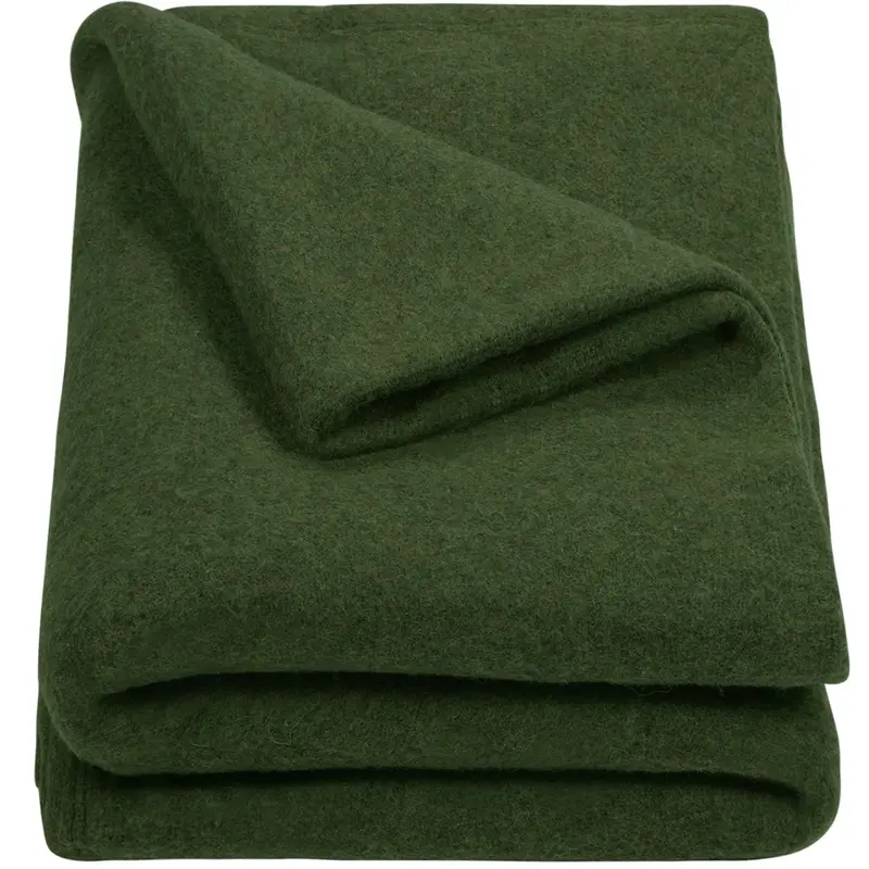 Warm Wool Camping Blanket – Thick Machine-Washable Outdoor Throw (86" × 63") For Stadiums, Picnics & Travel 1