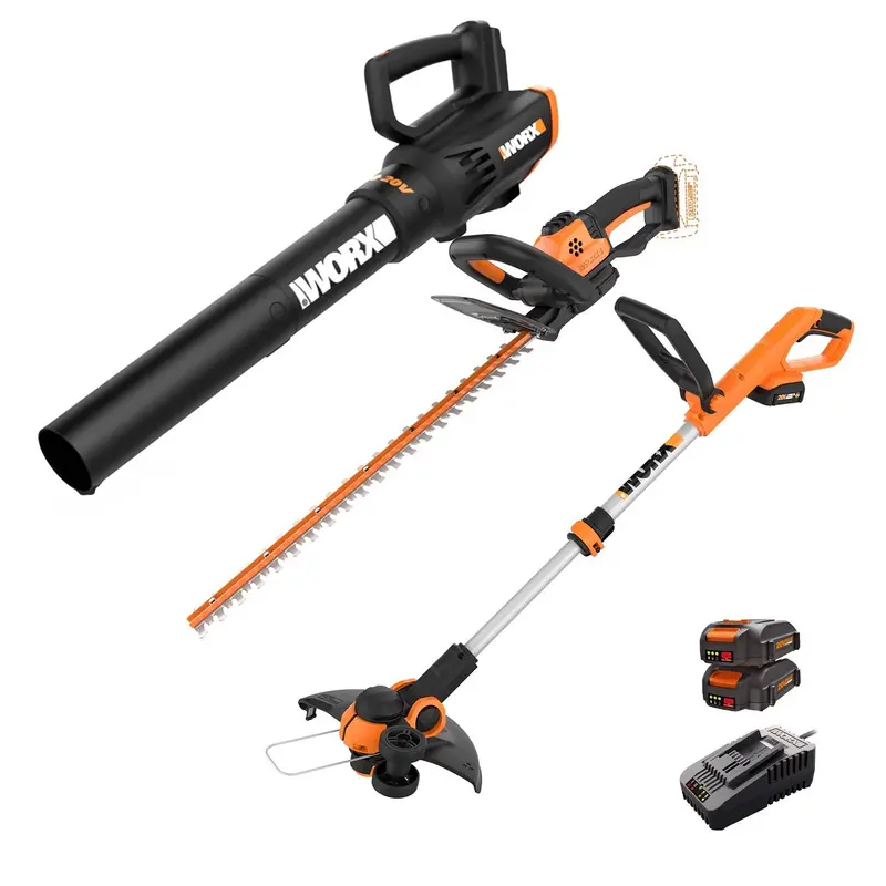 Worx 20V Power Share 3-Tool Cordless Combo Kit – Blower, Trimmer & Hedge Trimmer 1