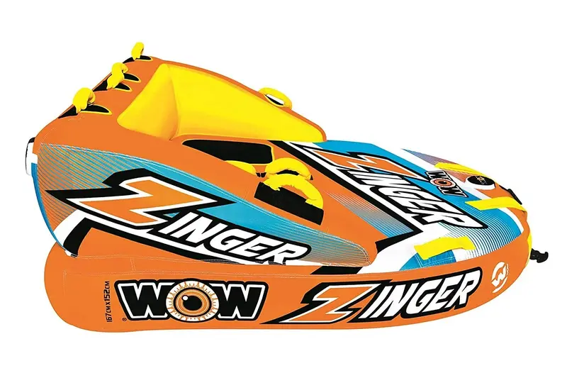 Wow Watersports Zinger 1–2 Person Inflatable Towable Tube – Boating & Water Sports 1