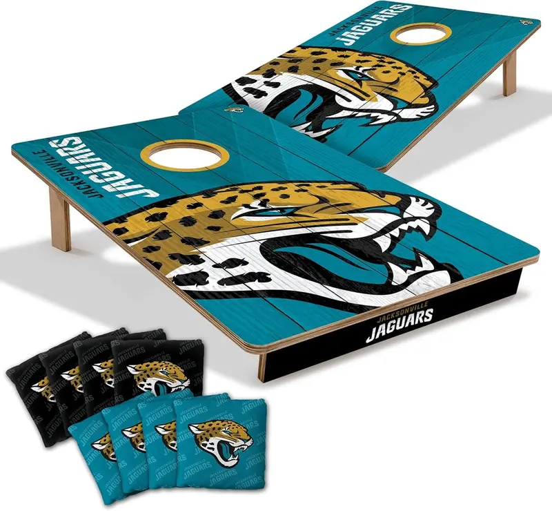 Youthefan Nfl Jacksonville Jaguars Cornhole Set – 2' X 3' Wooden Boards With Team Logo Bags 1
