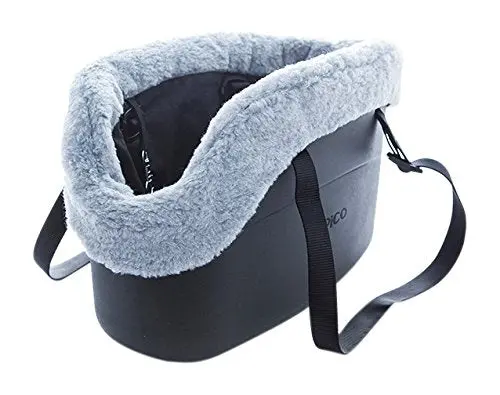 Zeus Pico Pet Carrier Tote – Black Bag With Gray Removable Liner, Supports Pets Up To 17 Lbs 1