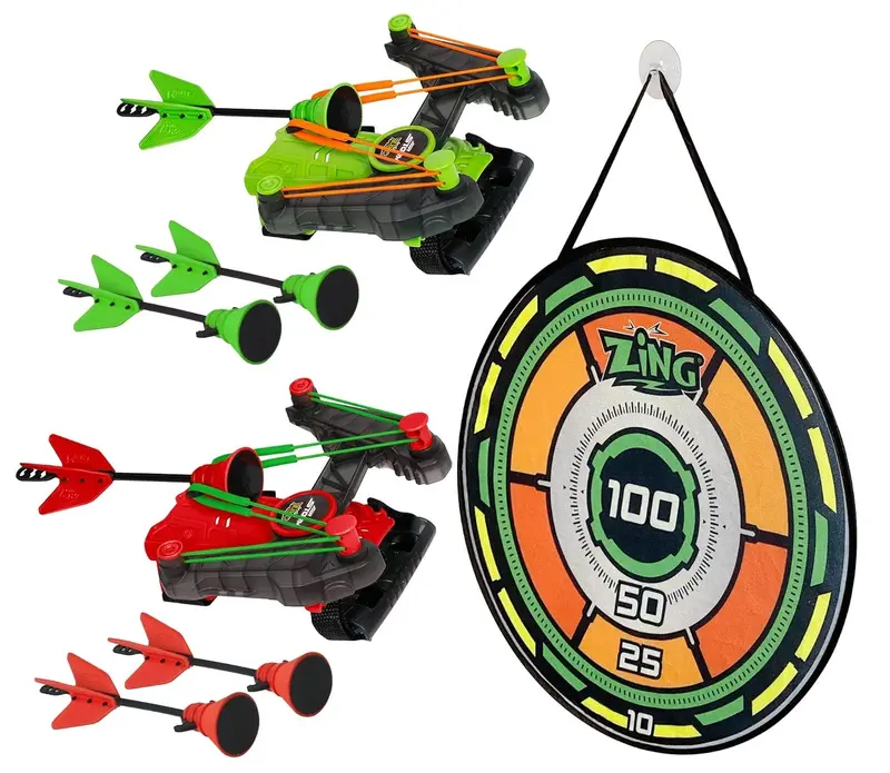 Zing Airhunterz Wrist Bow Dual Pack – 2 Adjustable Wrist-Mounted Bows + 6 Velcro Darts 1