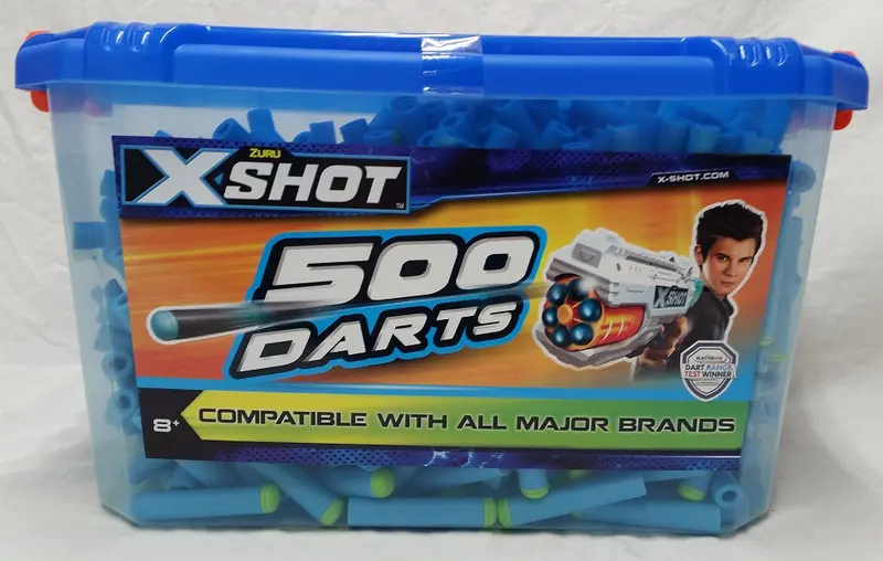 Zuru X-Shot Dart Refill Pack – 500 Count, Universal Blue Darts 1